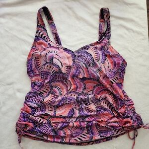 Croft & Barrow Pink and Purple Bikini Top